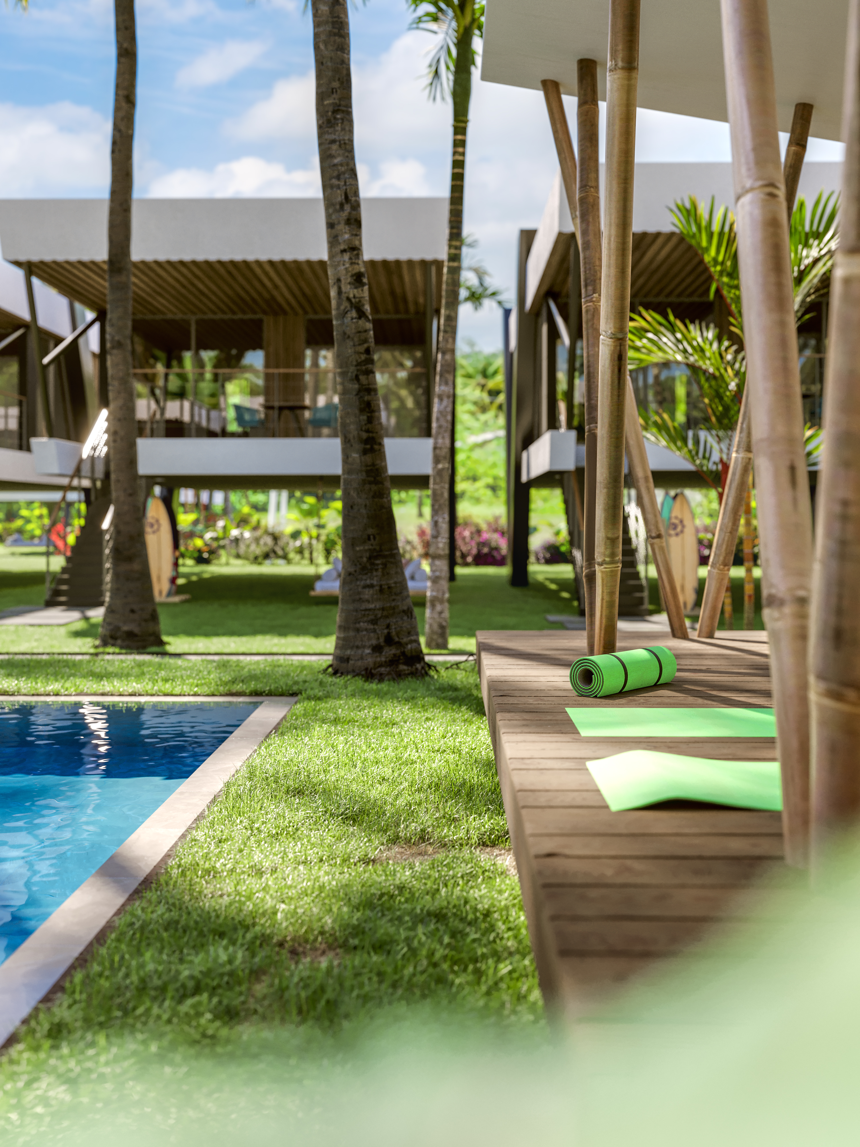 Tropical outdoor living at BEING RESIDENCES